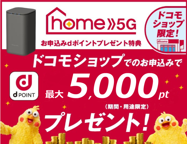 home 5G お申込みdポイントプレゼント特典