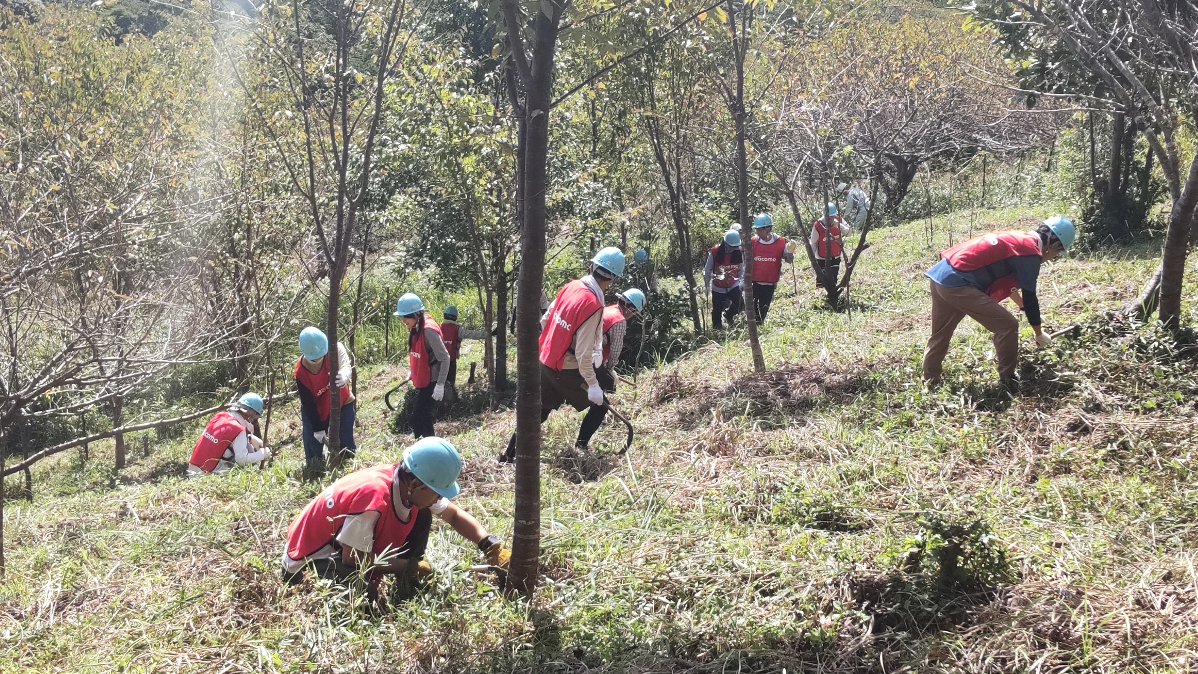 斜面での作業①