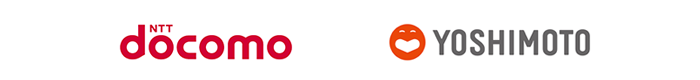 NTTDOCOMO logo, YOSHIMOTO KOGYO HOLDINGS logo